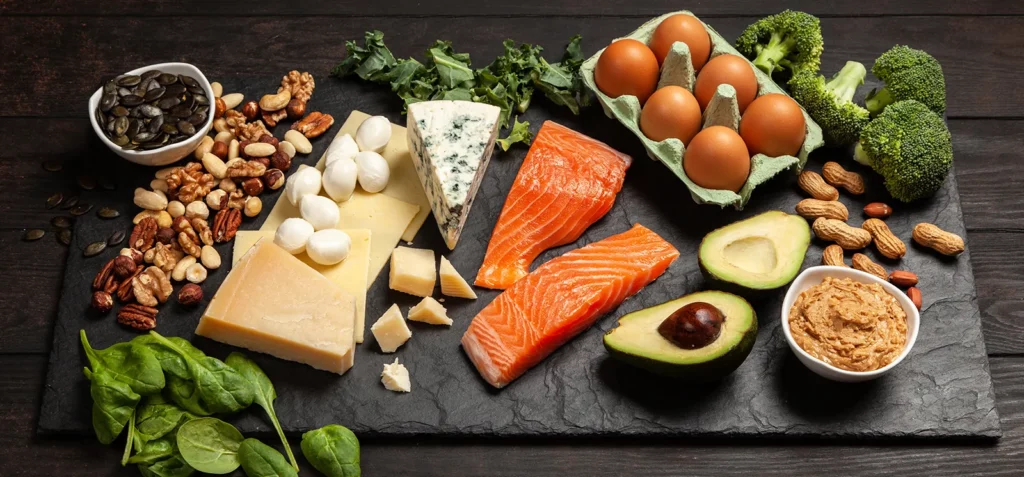 keto food on table